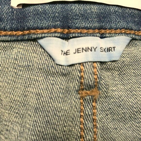 Sam Edelman The Jenny Skirt Vintage Light Denim Silver Side Stripe Sz 10 30 NEW - Picture 5 of 7